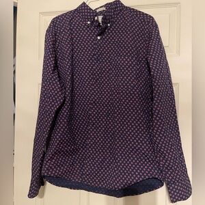 J Crew‎ Long Sleeve Button Up Dress Shirt- Size L